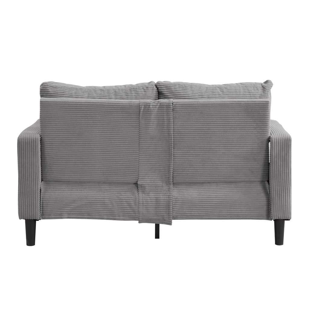 Small Space Saving Light Gray 2-Seat Upholstered Sofa C6716