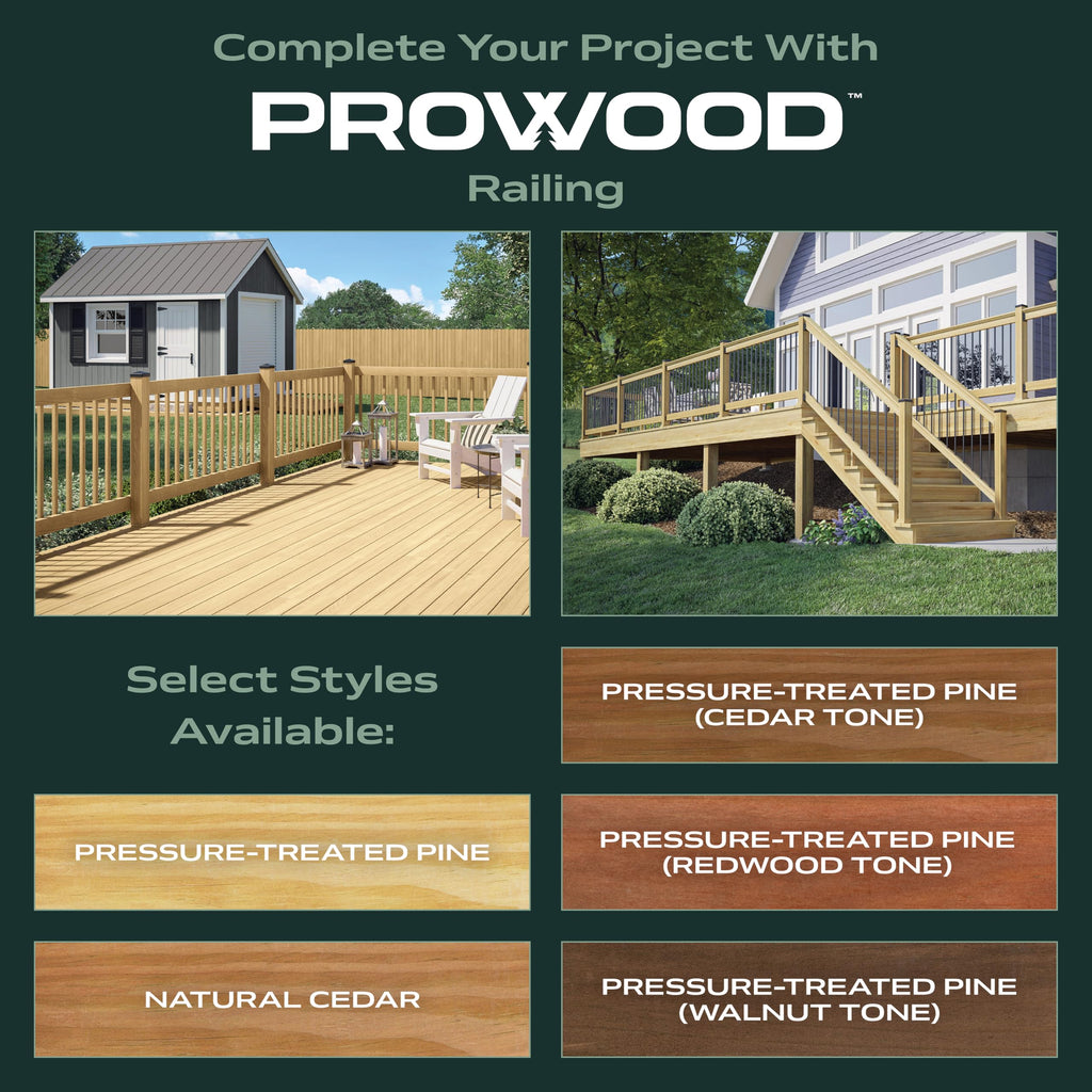 6 ft. Southern Yellow Pine Stair Rail Kit with Black Balusters M62144