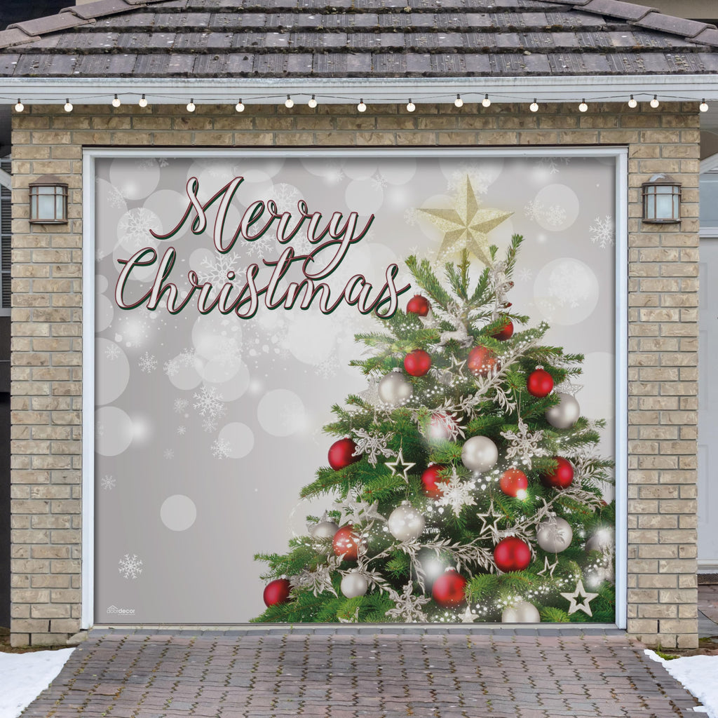 Christmas Tree Garage Door Banner H23749