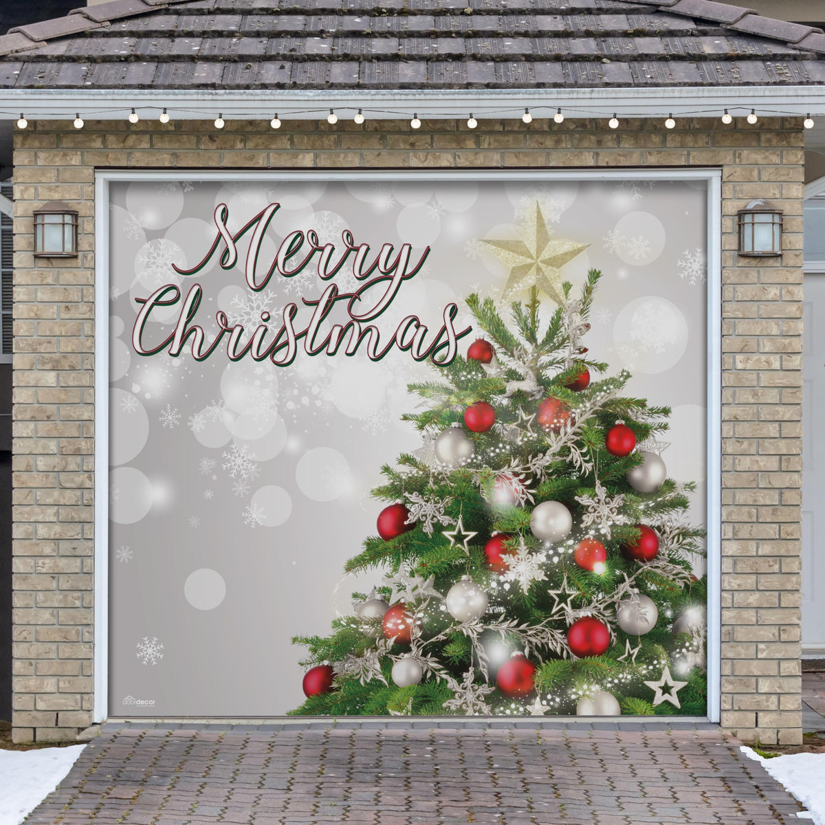 Christmas Tree Garage Door Banner H23749