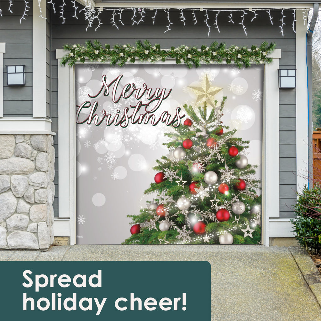 Christmas Tree Garage Door Banner H23749