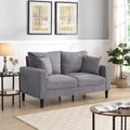 Small Space Saving Light Gray 2-Seat Upholstered Sofa C6716