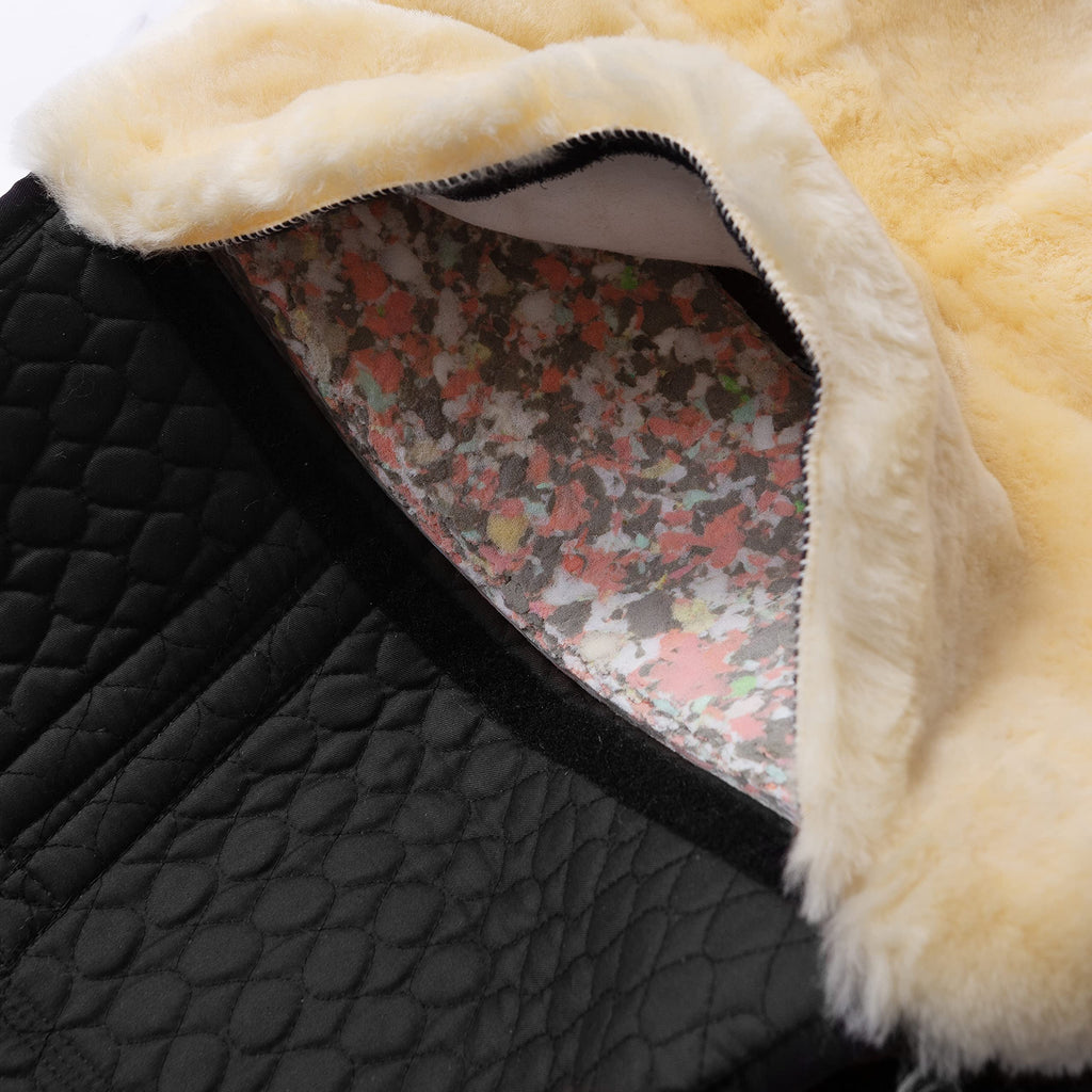 Horse Bareback Pad Treeless Saddle Real Sheepskin Q716