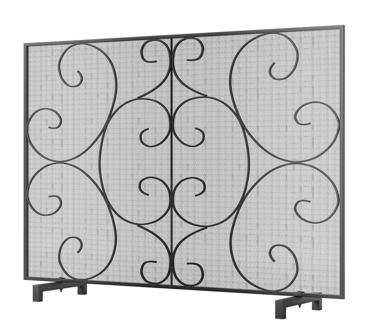 Handcrafted Metal Mesh Fireplace Screen L4197