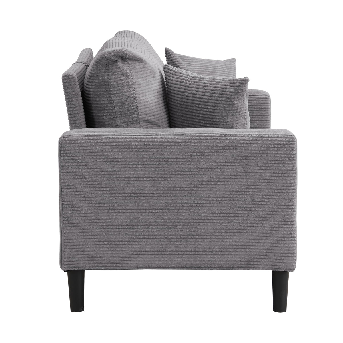 Small Space Saving Light Gray 2-Seat Upholstered Sofa C6716
