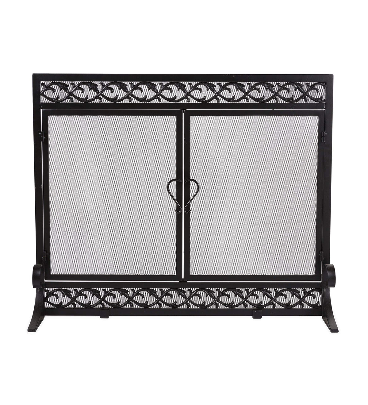 Black Metal Fireplace Screen R306