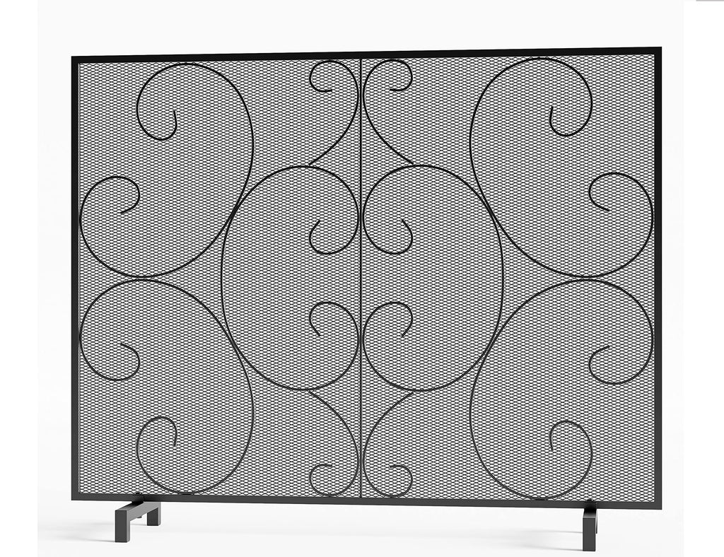 Handcrafted Metal Mesh Fireplace Screen L4197